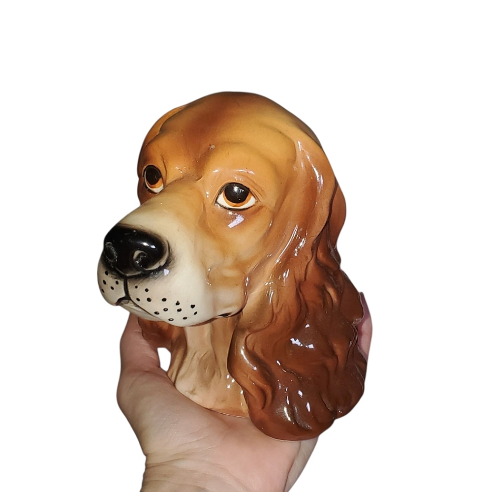 Vintage Dog Head Coin Bank
